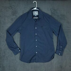 American Eagle Shirt Mens Large Pinstripe Button Up Premium Vintage Fit